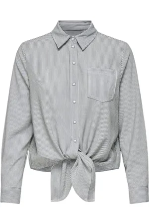 ONLY Damen Onllecey Ls Knot Shirt Noos WVN, , Medium
