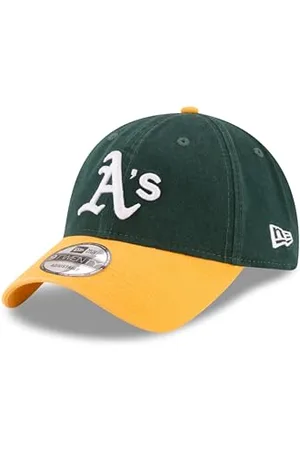 New Era Oakland Athletics MLB Core Classic Grün Gelb Verstellbare 9Twenty Cap - One-Size