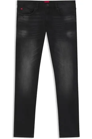 HUGO BOSS Herren 734 Extra Slim-Fit Jeans aus schwarzem Stretch-Denim Schwarz005 32/36