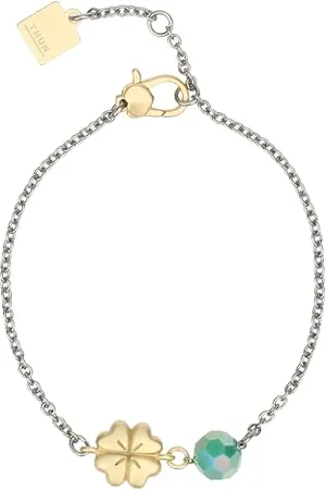 THUN Armband mit Kleeblatt und Perle - Metall, Glas, Harz - Kollektion für Sie gewidmet - 16 + 3 cm