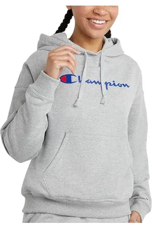 Champion Damen Powerblend Relaxed Hoodie Sript Logo, , Small