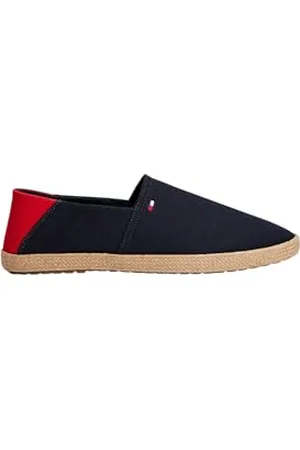 Tommy Hilfiger Herren Espadrilles Core Textile mit Logo, Blau (Desert Sky), 45