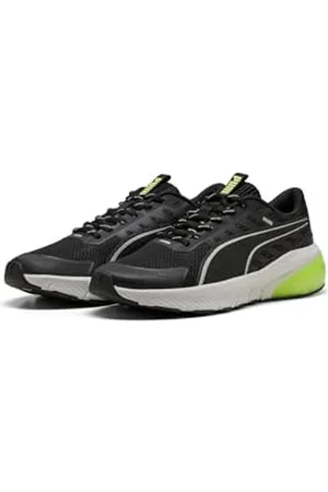PUMA Unisex Cell Glare Straßen-Laufschuh, Black-Yellow ALERT, 44.5 EU