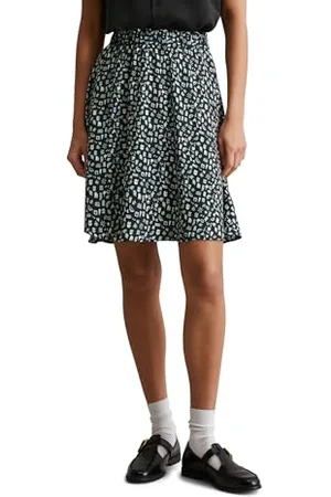 Marc O’ Polo Marc OߴPolo Denim Damen Minirock mit Gummizug A-Shape, Mehrfarbig (Dark Grey Multi 02), L