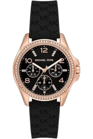 Michael Kors Damen Analog Quarz Uhr mit Silikon Armband MK7373