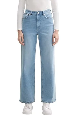 TOM TAILOR Damen Wide Leg Jeans mit High Waist, , S