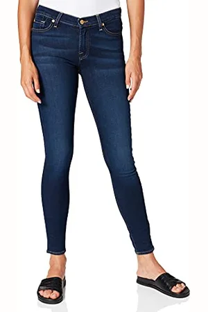 7 for all Mankind Damen The Skinny Rinsed Blue Jeans, , 28W 30L EU