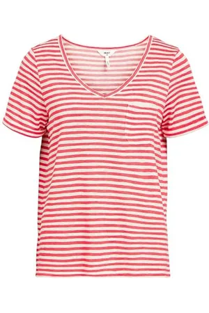 Object Objtessi Slub S/S V-Neck Noos