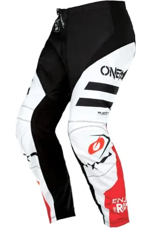 Oneal | Motocross-Hose | Kinder | MX Mountainbike | Passform für Maximale Bewegungsfreiheit, Leichtes, Atmungsaktives & langlebiges Design | Element Youth Pants Squadron V.22 | Weiß Schwarz | 18