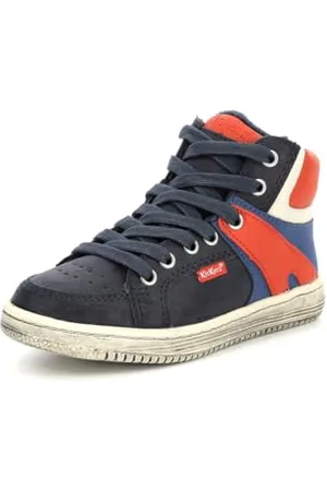 Kickers Jungen Unisex Kinder Lowell Sneaker, Blu (Navy Rot Blau), 34 EU