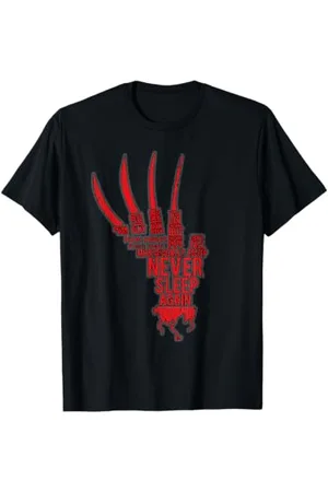 A Nightmare On Elm Street Freddy Krueger schläft nie Gruselfilm Claw Typo-Horrorkunst T-Shirt