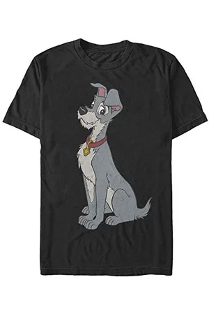 Disney Unisex Lady & The Tramp Tramp Vintage Organic Short Sleeve T-shirt T-Shirt, , L