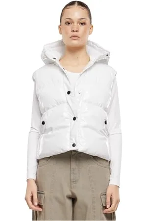 Urban classics Damen Tb7004-ladies Recycled Shiny Puffer Vest With Hood Westen, , XS EU