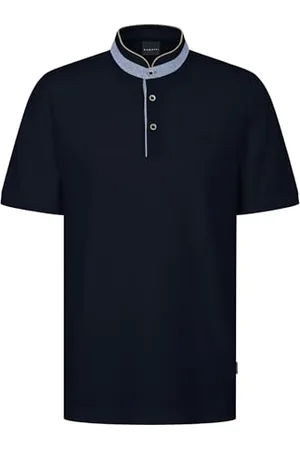 Bugatti Herren Poloshirt Stehkragen Basic Kurzarm Modern Fit