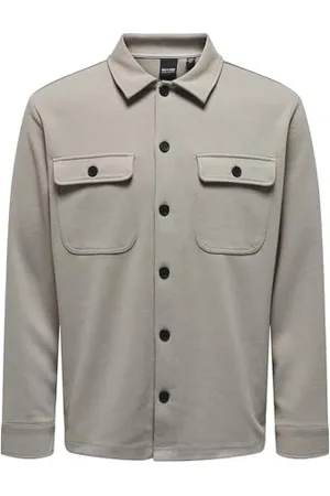 Only & Sons Herren Freizeit Hemd ONSNEWKODYL Overshirt Regular Fit XS - XXL, Größe:XXL, Farbe:Vintage Khaki Melange 22021279