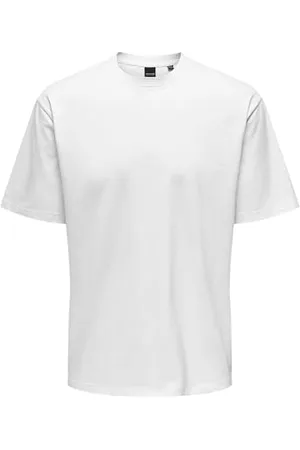 Only & Sons Herren Rundhals T-Shirt ONSFRED - Relaxed Fit S-XXL Schwarz Weiss, Größe:XXL, Farbe: 22022532