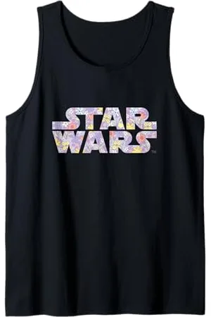 STAR WARS Iconic Spring Flowers Pastel Colors Big Chest Logo Tank Top