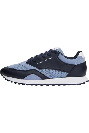 Tommy Hilfiger Herren Runner Sneaker New Eva Mix aus Leder, Blau (Brisk Blue), 41