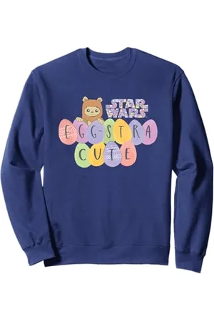 STAR WARS Easter Ewok Egg-Stra Cute Pastel Color Big Logo Sweatshirt