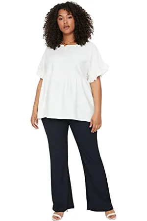 Trendyol Damen Plus Size, Regular Waist, Plus Size Hose, , XXL EU