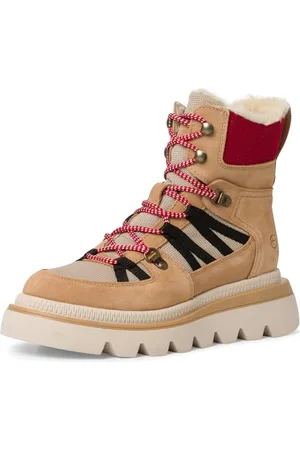 Tamaris Damen Schnürstiefel gefüttert Keilabsatz Winter; CAMEL COMBINED/braun; 37 EU