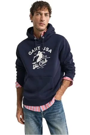 GANT Herren Graphic Hoodie Kapuzenpullover, , L