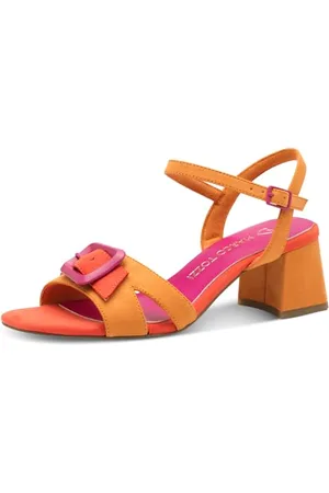 Marco Tozzi Damen Sandalen mit Absatz mit Schnalle Bequem, Mehrfarbig , 41 EU