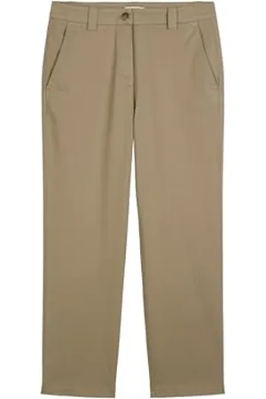 Marc O’ Polo Marc OߴPolo Denim Damen Chinohose mit Stretch-Anteil Relaxed Fit, Grün (Dusky Green), M