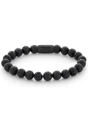 Rebel & Rose Herren-Armband Black Moon 8 mm RR-80071-B-L 19 cm
