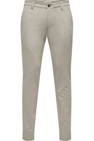 Only & Sons Herren Chino Hose Zeitlos Slim Fit Chino Pants Elegante Stretch Hose, Farben:Braun, Größe Hosen:30W / 32L, Beinlänge:L32