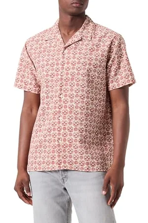 JACK & JONES Herren JORLUKE Seersucker Resort Shirt SS LN Kurzarmhemd 12255206, ,XS