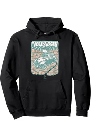 Volkswagen Beetle 70er Retro British Towns Cities Poster Pullover Hoodie