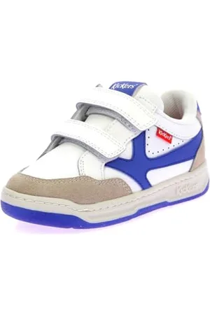Kickers Jungen Unisex Kinder Kick Kagal Sneaker, Weiß/Blau, 25 EU