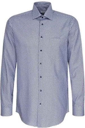Seidensticker Herren Business Hemd - Regular Fit - Bügelleicht - Kent-Kragen - Langarm - 100% Baumwolle