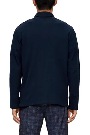 QS by s.Oliver Herren Poloshirt Langarm Blue S