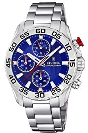 Festina Jungen Chronograph Quarz Uhr mit Edelstahl Armband F20457/2