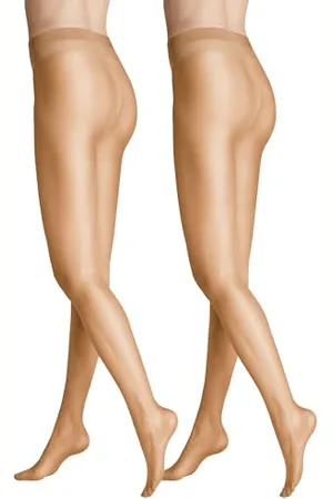 Hudson Damen Strumpfhosen Simply Shine 15 2-Pack transparent schimmernd 42-44