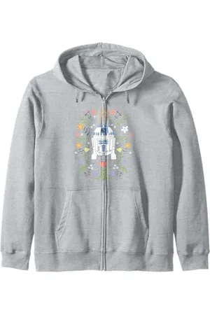 STAR WARS Cute R2D2 Floral Spring Vibes Big Chest Logo Kapuzenjacke