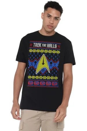 Star Trek Unisex Trek The Halls Ugly Christmas T-Shirt, , S