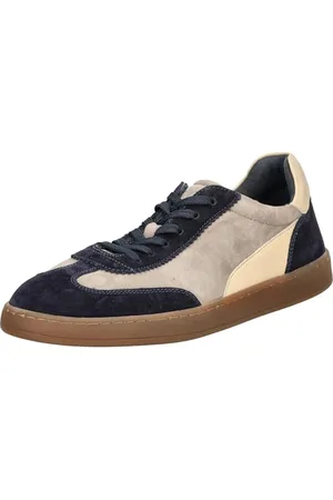 ARA Herren Fabiano Sneaker, BLAU,Taupe,Light-BEIGE, 44 EU