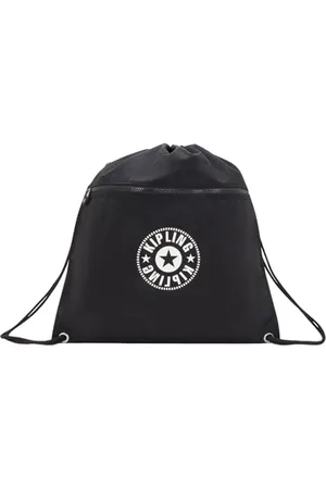 Kipling SUPERTABOO Mittelgroßer Rucksack (mit Kordelzug), (Schwarz)