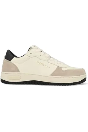 Replay Herren Cupsole Sneaker mit Branding, Weiß (White Beige 352), 44
