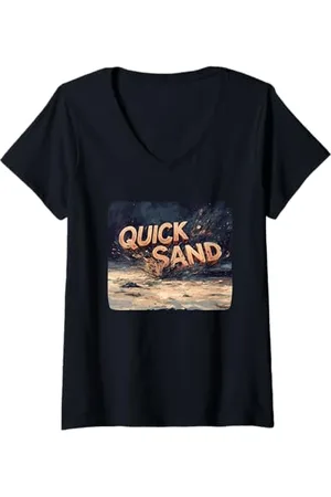 Quick Damen Entfliehen Sie der Gefahr von Treibsand T-Shirt mit V-Ausschnitt