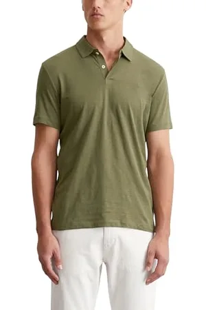 Marc O’ Polo Marc OߴPolo Herren Kurzarm-Poloshirt aus Bio-Baumwolle Shaped Fit, Grün , L