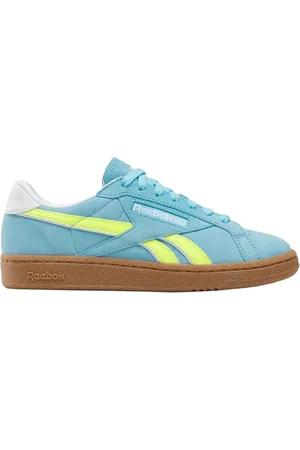 Reebok Damen Club C Grounds UK Sneaker, DIGITAL Blue/SOLAR Acid Yellow/Gum, 40.5 EU