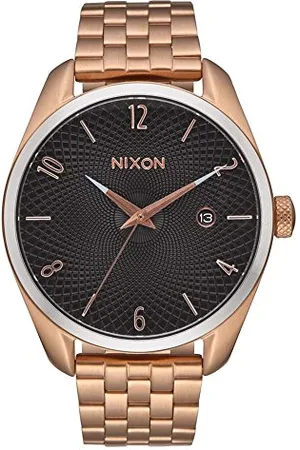 Nixon Damen Analog Quarz Uhr mit Edelstahl beschichtet Armband A4182361-00