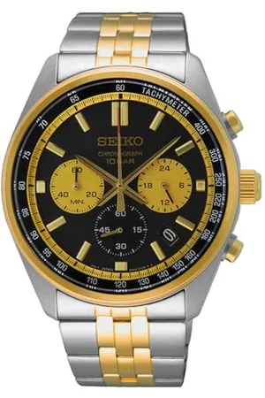 Seiko Herren Analog Quarz Uhr mit Edelstahl Armband SSB430P1