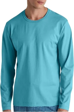 Calida RMX Sleep Langarmshirt Herren, Bio-Baumwolle, pflegeleicht, atmungsaktiv, feuchtigkeitsregulierend