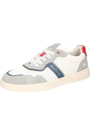 Mustang Herren 4204-306 Schnuerhalbschuh, grau/Weiss, 41 EU
