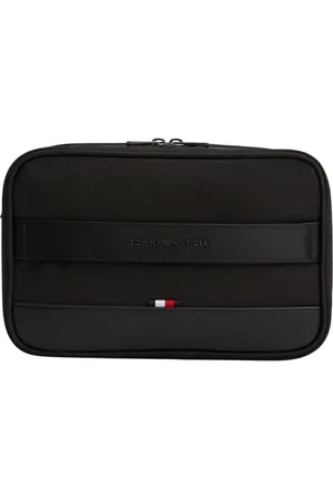 Tommy Hilfiger Herren Kulturbeutel Nylon Travel Washbag zum Aufklappen, Schwarz (Black), Einheitsgröße